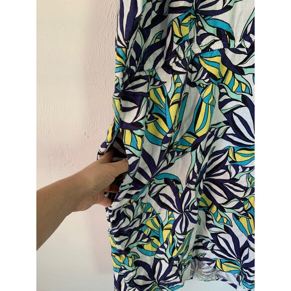 J Jason Wu 4X Woven Palm Printed Romper - Picture 4 of 11